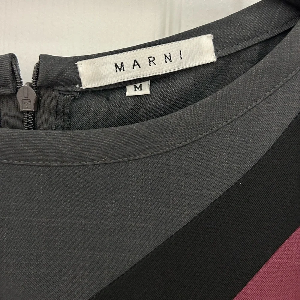 Marni Colorblock Dress with Cap Sleeves, Sz M - Picture 5 of 7